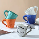 Axyaa European Ceramic Coffee Mug - Exquisite Tea Cup for Home, Breakfast, or Gifts