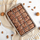 Axyaa Non-Stick Square Lattice Brownie Pan for Baking Delicious Desserts