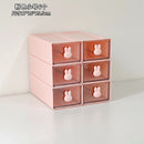 Axyaa Desktop Organizer Box: Rabbit Pen Holder & Drawer Stationery Rack