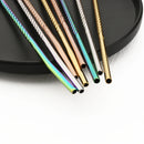 Axyaa Stainless Steel 2-in-1 Straw Spoon Set - Reusable Drink Straws for Parties