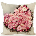Axyaa Cartoon Couple Linen Pillowcase: Cute Room Decor & Valentine's Day Gift