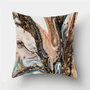 Axyaa Marble Ocean Sea Pattern Polyester Throw Pillow Cover - Home Sofa Decor