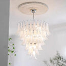 Axyaa Glass Petals Pendant Light - Colorful Tiered Hanging Lamp for Home Lighting