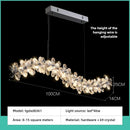 Axyaa Stainless Steel Crystal Chandelier Pendant Light Chrome Finish