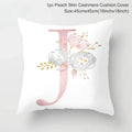 Axyaa Pink Letterwork Cushion Cover 45*45cm, Wedding Party Decor, Elegant Wedding Pillow