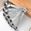 Axyaa Stainless Steel Measuring Cups Spoons Set with Scale Kitchen Baking Tools Silver