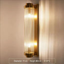 Axyaa Thin Waist Glass Wall Lamp - Gold Black Sconce