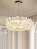 Axyaa High-End Flower Glass Pendant Light for Luxury Living Room & Dining Room.