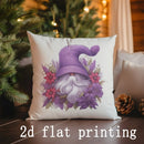 Axyaa Christmas Purple Decorative Pillow Covers for Sofa, Bedroom, Car