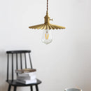 Axyaa Nordic Copper LED Pendant Light with Knob Switch for Bedroom Dinning Living Room