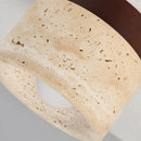 Axyaa Yellow Travertine LED Ceiling Lamp for Elegant Indoor Spaces