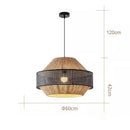 Axyaa Woven Rattan Pendant Chandelier for Retro Home Decor