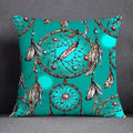 Axyaa Green Flower & Animal Pattern Pillowcase for Home Office Décor