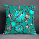 Axyaa Green Flower & Animal Pattern Pillowcase for Home Office Décor