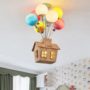 Axyaa Stained Glass Cartoon Balloon Ceiling Lights with LED for Kids Bedrooms