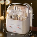 Axyaa Cosmetics Storage Box Dust-proof Makeup Organizer for Bathroom Jewelry Swabs Pads