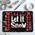 Axyaa Snowflake Kitchen Drying Mat - Quick Dry & Antiskid Snowflake Drain Pad