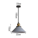 Axyaa Industrial Style Horn Pendant Light - Retro, Multi-Coloured Lamp Shades for Home & Commercial Decor