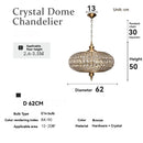 Axyaa French Retro Crystal Chandelier - High-end Medieval Design for Living Room & Restaurant