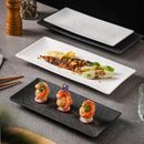 Axyaa Ceramic Sushi Plate: Creative Rectangle Breakfast Dessert Serving Tray
