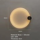 Axyaa Brass Ring LED Wall Sconce for Home Art Deco Lighting in Various Rooms