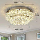 Axyaa Round Crystal LED Ceiling Light - Modern Simple Elegant Lighting