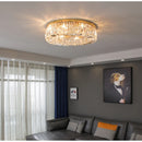 Axyaa Crystal LED Ceiling Lamp: Modern European Style for Living Room, Bedroom, and Restaurant