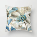 Luxurious Blue Bird Floral Pillowcase by Axyaa - 45x45cm Square Decor for Home & Office