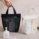 Axyaa Mesh Makeup Toiletry Bag: Portable Travel Shower Organizer & Cosmetic Pouch