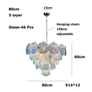 Axyaa Glass LED Pendant Light: Art Dimming for Bedroom & Living Room