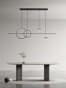 Axyaa Nordic LED Ring Chandelier for Dining Room and Bar Lighting
