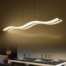 Axyaa LED Wave Chandelier: Industrial Retro Nordic Design for Kitchen, Dining room, Office