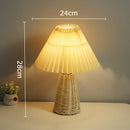 Axyaa Modern Rattan Weave Vase Table Lamp LED Light