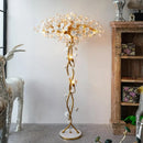 Axyaa Ginkgo Leaf Floor Lamp: Elegant Vintage Lobby Light Fixture