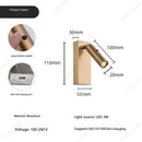 Axyaa LED Adjustable Reading Wall Lamp with Switch for Elegant Bedroom Atmosphere