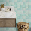 Axyaa 3D Matt Tile Stickers, Self-adhesive Backsplash for Kitchen Bathroom, Waterproof Wall Decor