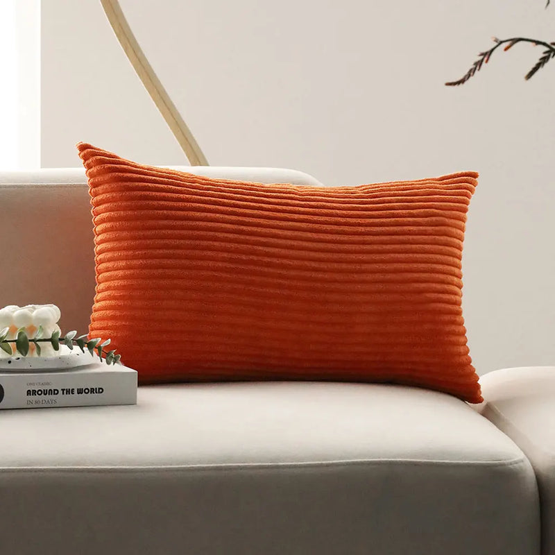 Axyaa Corduroy Rectangle Cushion Cover for Living Room Sofa 30x50 Pillowcase
