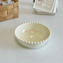 Axyaa 6-inch Cream Ceramic Dessert Plate