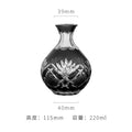 Axyaa Edo Kiriko Sake Set: Carved Glass Cup and Decanter, Luxury Sakeware