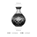 Axyaa Edo Kiriko Sake Set: Carved Glass Cup and Decanter, Luxury Sakeware