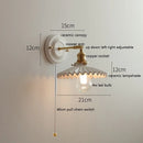 Axyaa Modern LED Wall Lamp with Ceramic Canopy & Copper Arm for Home Indoor