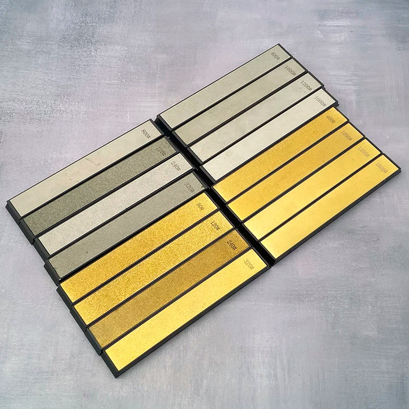 Axya Titanium Diamond Sharpening Stones Set - 80 to 1600 Grit