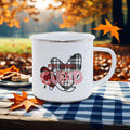 Axyaa Flamingo Pattern Enamel Mug Set for Camping and Picnic