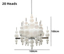 Axyaa Black White Beads Chandelier Moon Tears Pendant Luxury Kitchen Hanging Lamp