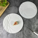 Axya White Ceramic Western Steak Plate Dinner Sushi Dessert Fruit Salad Bowl