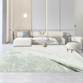 Axyaa Nordic Green Plush Area Rug | Soft Fluffy Lounge Carpet for Bedroom & Living Room