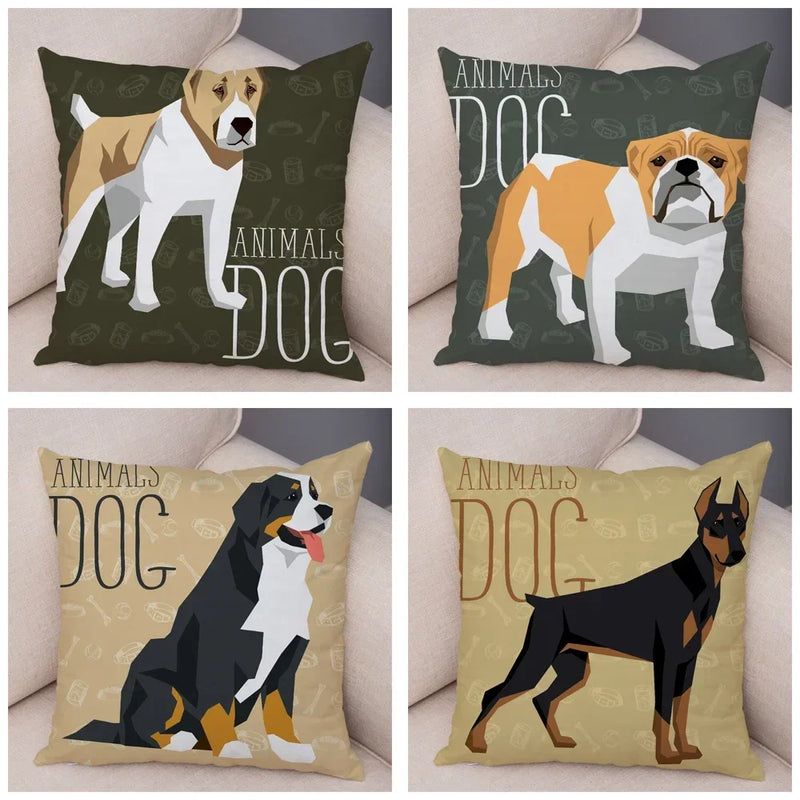 Axyaa Cartoon Dog Pet Animal Pillowcase