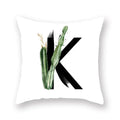 Floral Alphabet Pillow Case by Axyaa: Home & Car Decorative Cushion Cover