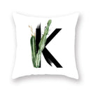 Floral Alphabet Pillow Case by Axyaa: Home & Car Decorative Cushion Cover