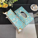 Axyaa Ceramic Flower Tissue Box, Coffee Table Decor, Elegant High-End Storage Solution